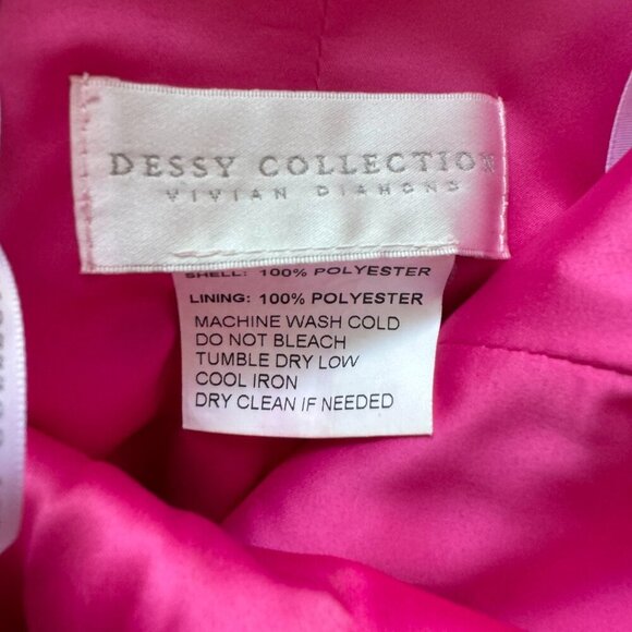 Dessy Collection Off the shoulder Fuchsia Dress - Picture 4 of 6